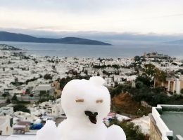 Bodrum’da kardan adam sayısı arttı