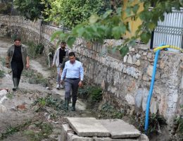 BAŞKAN ARAS, YAĞIŞ BOYUNCA SAHADAYDI