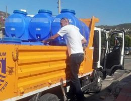 2506 konuta; 6610 ton ücretsiz su  dağıtıldı.