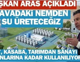 Başkan Aras’tan Su Krizine Son: “Havadaki Nemden Su Üreteceğiz”