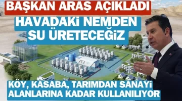 Başkan Aras’tan Su Krizine Son: “Havadaki Nemden Su Üreteceğiz”